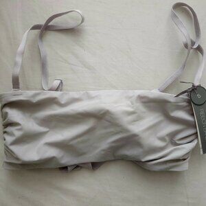 Gap Body Ribbon Bandeau unpadded bra Sz Small - light lilac - NWT